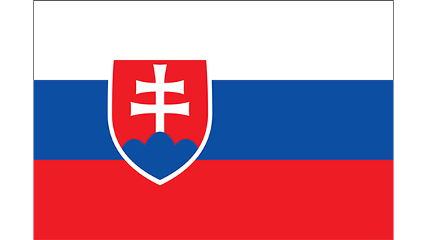 Vlag van Slowakije - in kleur op transparante achtergrond - 600 * 337 pixels 